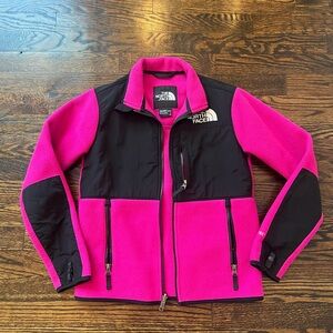 The North Face Denali jacket -pink and black Fleece Jacket - size youth large